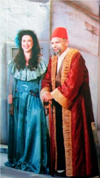 Με τον ηθοποιό Μάκη Αρβανιτάκη σε παράσταση